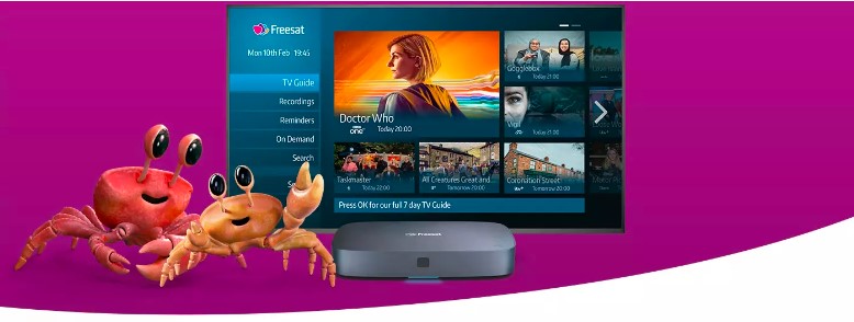 An image of a freesat channel guide